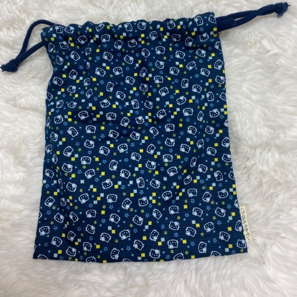 Sanrio Tokyo Japan 2002 Hello Kitty Drawstring Cloth Pouch Bag 8.5" Kawaii 2313 - Picture 1 of 8